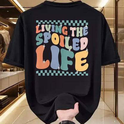 Best Wife Shirt, Wife and Husband Unisex T-Shirt/Hoodie/Sweatshirt HLT00 - Gift for wife T shirt, spoiled wife   Womens Spoiled Wife Living The Spoiled Life V-Neck T-Shirt (1)