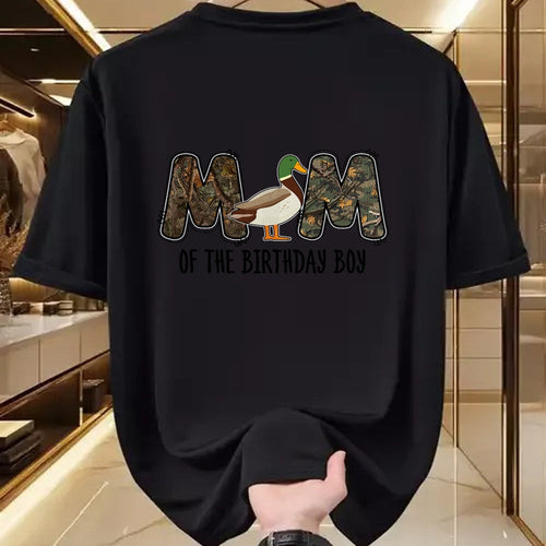 Gift for Mom Shirt, Funny Mom Unisex T-Shirt/Hoodie/Sweatshirt HLT00 - Mom Of The Birthday Boy One Lucky Duck 1st Birthday party T-Shirt