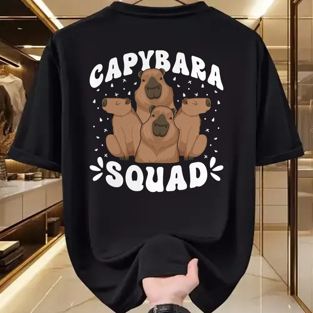 Cute Capybara Shirt, Funny Capybara Unisex T-Shirt/Hoodie/Sweatshirt HLT00 - Capybara Themed Party Capybara Squad T-Shirt