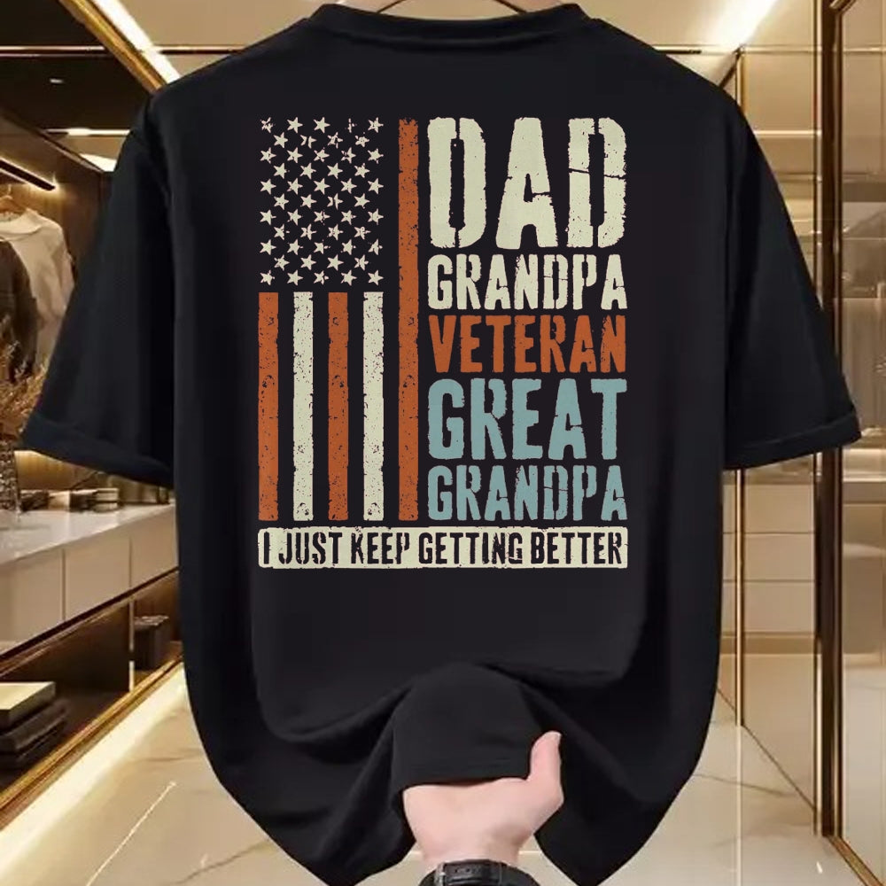 Proud Veteran Shirt, Funny Veteran UnisexT-Shirt/Hoodie/Sweatshirt HLT00 - Dad Grandpa Veteran Great Grandpa T-Shirt, Men, Black, 3X-Large