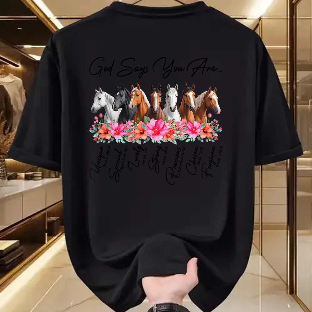 Best Horse Lover Shirt , Funny Horse UnisexT-Shirt/Hoodie/Sweatshirt HLT00 - Inspirational God Says You are Christian Religious Horses T-Shirt