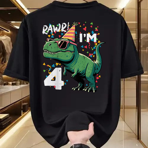 Best Dinosaur Lover Shirt, Funny Dinosaur UnisexT-Shirt/Hoodie/Sweatshirt HLT00 - Kids 4th Birthday Trex Rawr Im 4 Years Old Bday Dino Boys Kids T-Shirt