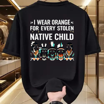 Native American T-Shirts, Vintage Native American Unisex T-Shirt/Hoodie/Sweatshirt HLT00 - I Wear Orange For Every American Native Child Indian Pride (2)