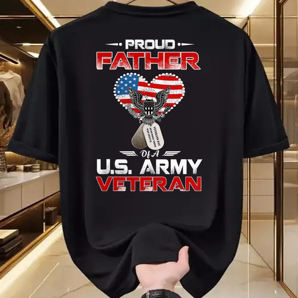 Gift for Dad Shirt, Funny Dad Unisex T-Shirt/Hoodie/Sweatshirt HLT00 – Proud Father Of A U.S. Army Veteran T shirt Gift