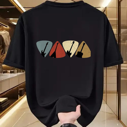 Guitar Lover Shirt, Funny Guitar UnisexT-Shirt/Hoodie/Sweatshirt HLT00 - Retro Vintage Guitar Pick Player Guitarist Bassist Musician T-Shirt, Men, Black, 3X-Large