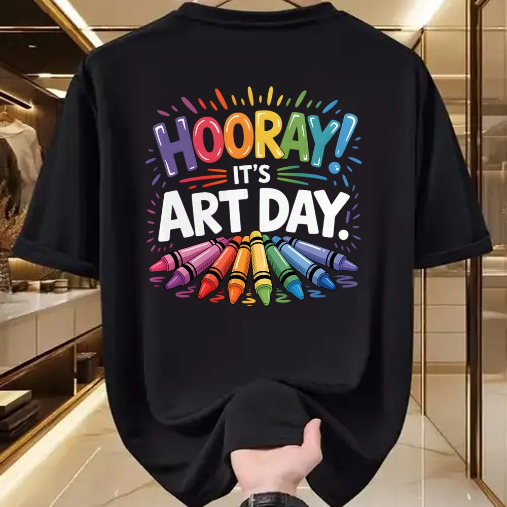 Best Teacher Shirt, Funny Teacher UnisexT-Shirt/Hoodie/Sweatshirt HLT00 - Back to School Hooray It's Art Day Art Teacher Art Artist T-Shirt