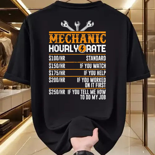 Best Mechanic Life Shirt, Funny Mechanic UnisexT-Shirt/Hoodie/Sweatshirt HLT00 - Best Mechanic Gifts Hourly Rate Mechanics Tees Men's Funny Mechanic T-Shirt Black Small