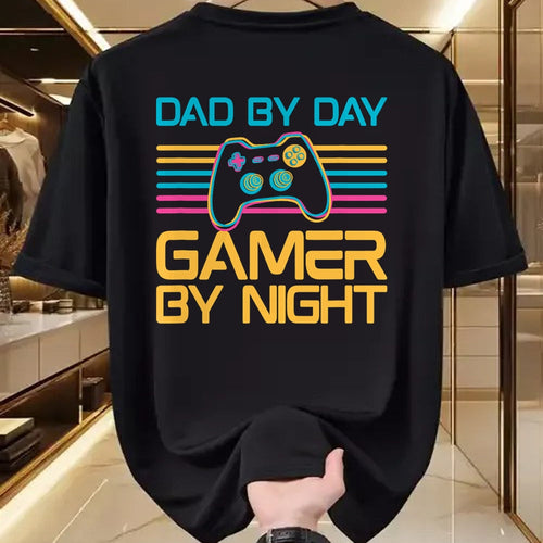 Gift for Dad Shirt, Funny Dad Unisex T-Shirt/Hoodie/Sweatshirt HLT00 – Dad By Day Gamer By Night Video Games Lover Gamer Dad T-Shirt
