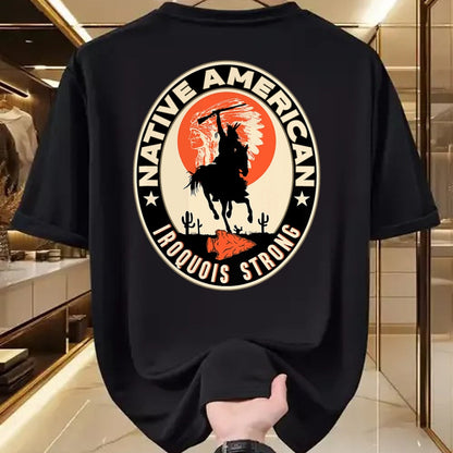Native American T-Shirts, Vintage Native American Unisex T-Shirt/Hoodie/Sweatshirt HLT00 - Iroquois Tribe Native American Indian Strong Warrior Retro L