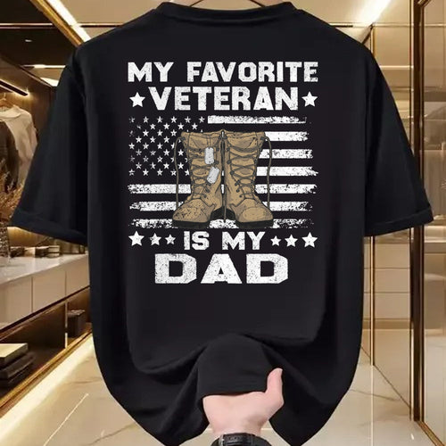 Proud Veteran Shirt, Funny Veteran UnisexT-Shirt/Hoodie/Sweatshirt HLT00 - Father Veterans Day My Favorite Veteran Is My Dad for Kids T-Shirt