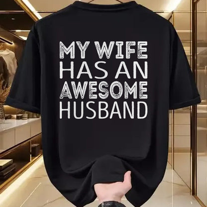 Best Wife Shirt, Wife and Husband Unisex T-Shirt/Hoodie/Sweatshirt HLT00 - My wife has an awesome husband T-Shirt (6)