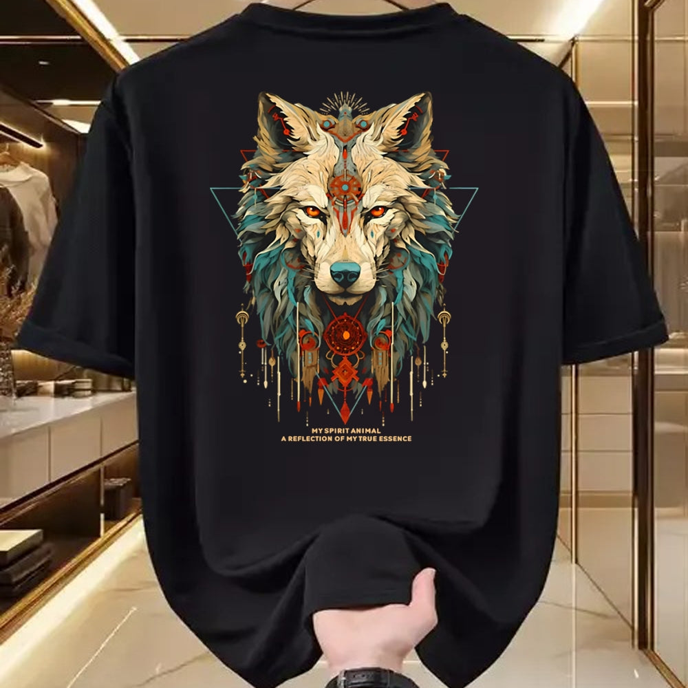 Native American T-Shirts, Vintage Native American Unisex T-Shirt/Hoodie/Sweatshirt HLT00 - Wolf Spirit Animal Sacred Shaman Native American Clan
