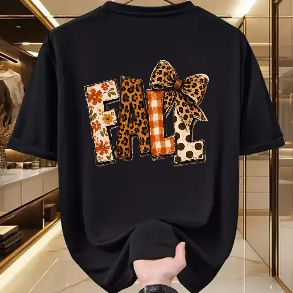 Best Thanksgiving Family Shirt , Funny Thanksgiving UnisexT-Shirt/Hoodie/Sweatshirt HLT00 - Fall Coquette Bow Leopard Pumpkin Leaves Thanksgiving Autumn T-Shirt