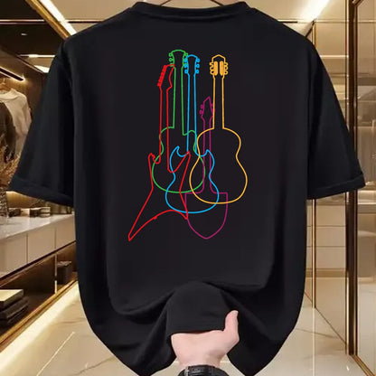 Guitar Lover Shirt, Funny Guitar UnisexT-Shirt/Hoodie/Sweatshirt HLT00 - UAB KIDKIS Colored Guitars Electric Acoustic Classical Gift T-Shirt - Black - S - Unisex - Short Sle