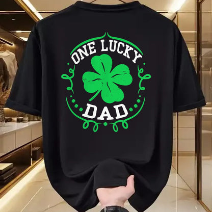 Gift for Dad Shirt, Funny Dad Unisex T-Shirt/Hoodie/Sweatshirt HLT00 – Mens One Lucky Dad Shirt Funny St Patricks Day Gift For Daddy Men T-Shirt