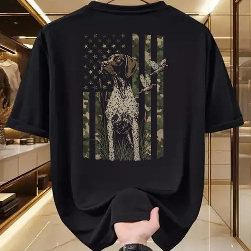 Funny Hunting Shirt, Gift For Hunting Lover Unisex T-Shirt/Hoodie/Sweatshirt HLT00 - Pheasant Hunting Dog Distressed (Design on Back) T-Shirt