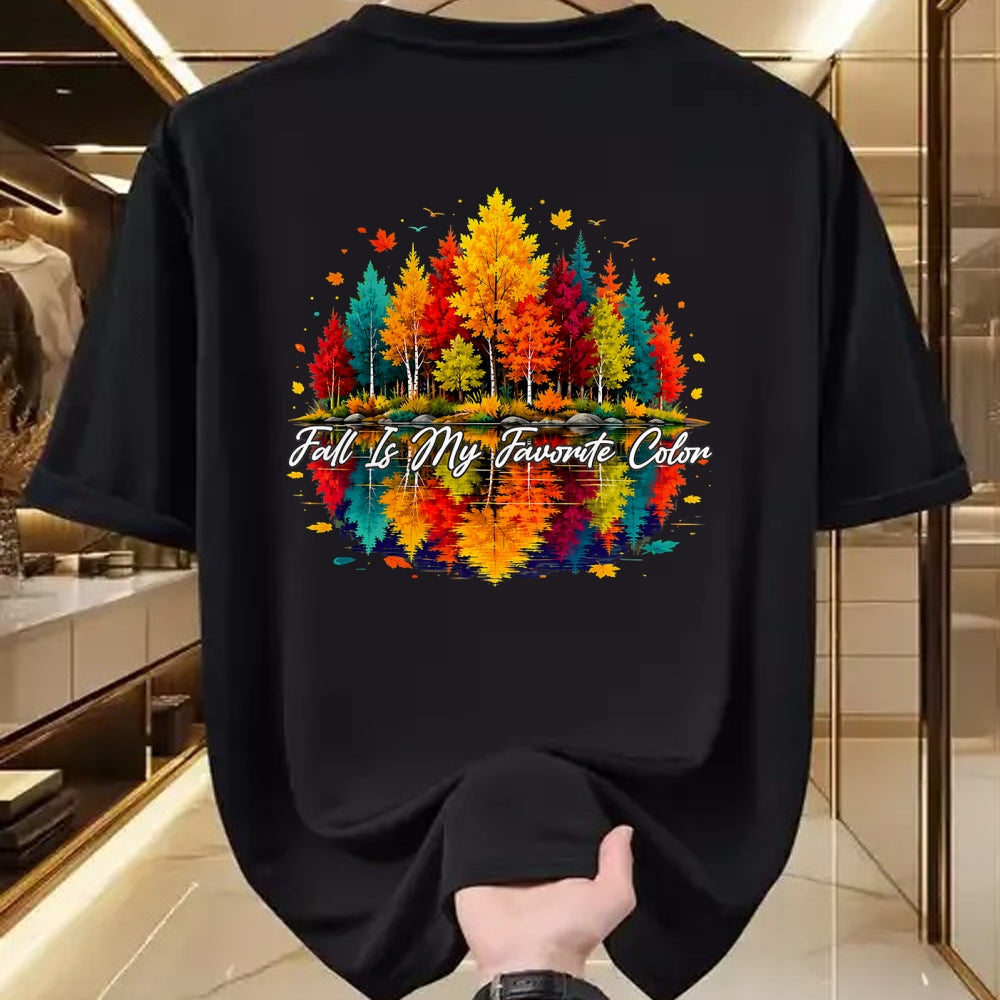 Best Thanksgiving Family Shirt , Funny Thanksgiving UnisexT-Shirt/Hoodie/Sweatshirt HLT00 - Vintage Autumn Leaves Funny Fall is My Favorite Color T-Shirt