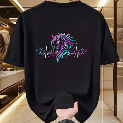 Best Horse Lover Shirt , Funny Horse UnisexT-Shirt/Hoodie/Sweatshirt HLT00 - Horse Head with Heartbeat Line Art T-Shirt