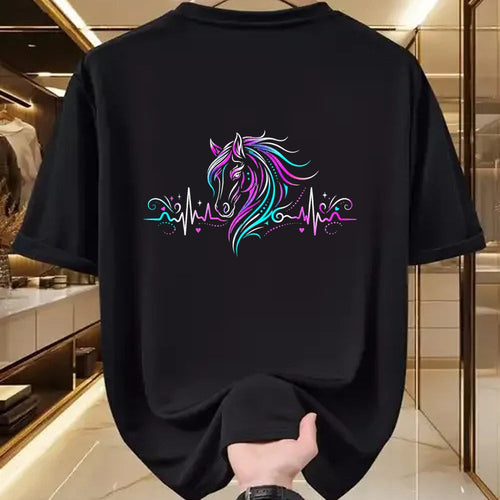 Best Horse Lover Shirt , Funny Horse UnisexT-Shirt/Hoodie/Sweatshirt HLT00 - Horse Head with Heartbeat Line Art T-Shirt