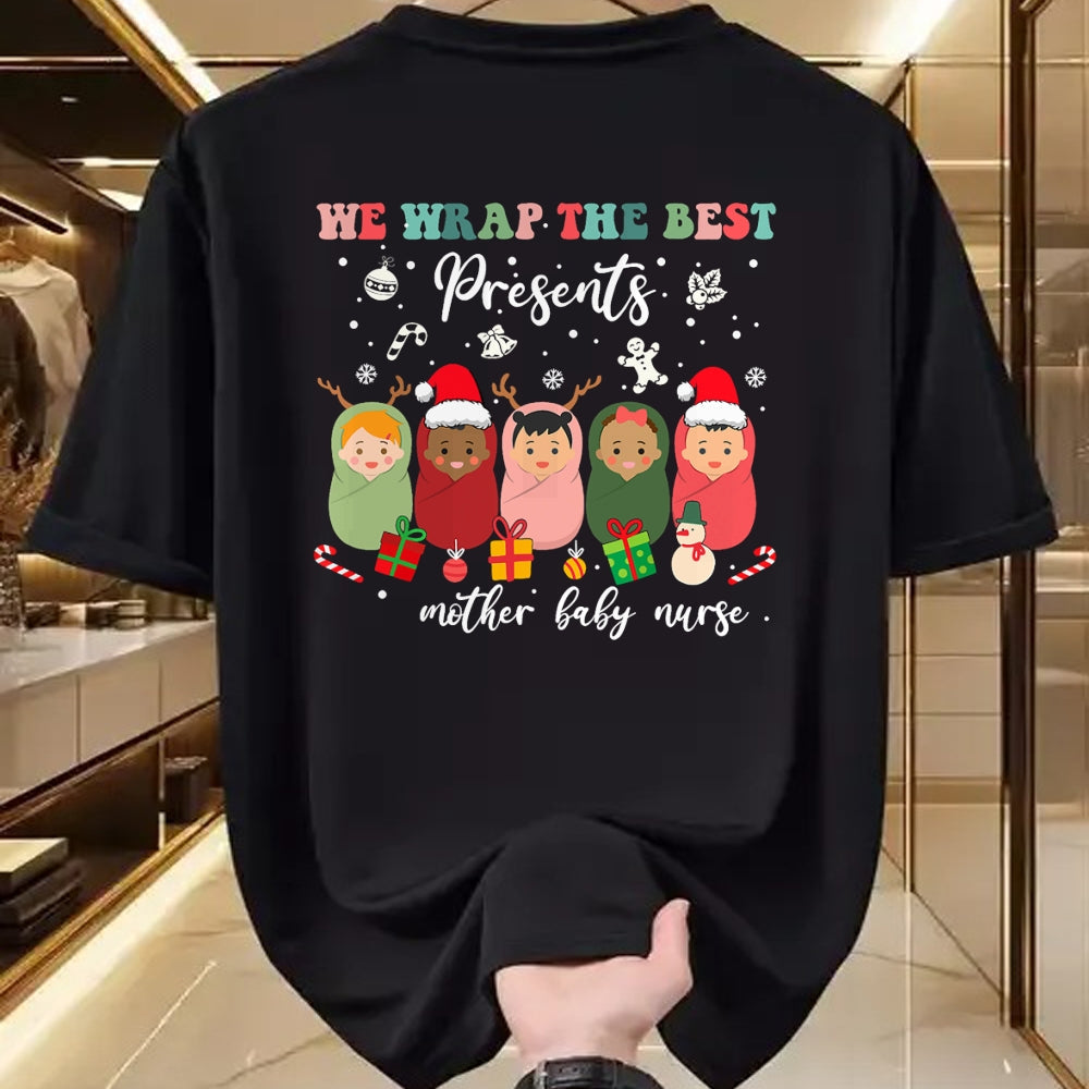 Funny Nurse Shirt, Nurse Unisex T-Shirt/Hoodie/Sweatshirt HLT00 - Mother Baby Nurse Christmas Mom Baby Nursing Groovy T-Shirt (2) (Copy)