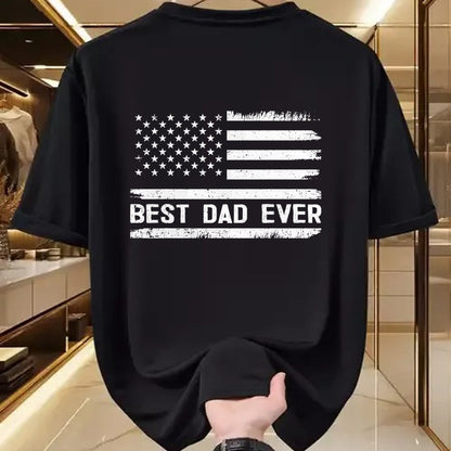 Gift for Dad Shirt, Funny Dad Unisex T-Shirt/Hoodie/Sweatshirt HLT00 – Best Dad Ever With US American Flag Gifts Fathers Day Dad T-Shirt