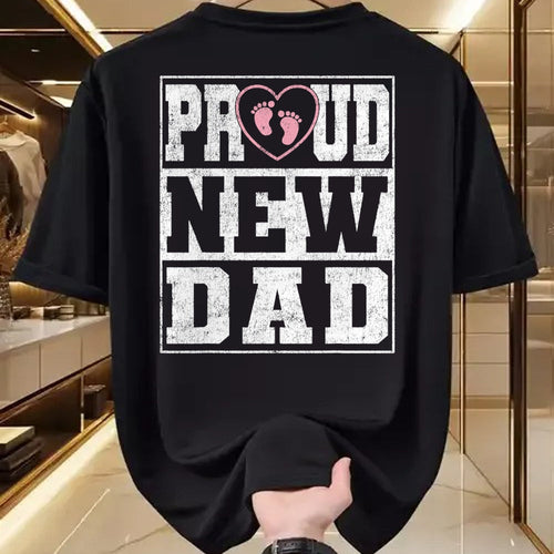 Gift for Dad Shirt, Funny Dad Unisex T-Shirt/Hoodie/Sweatshirt HLT00 – Proud New Dad Girl Baby Announcement Father_s Day T-Shirt