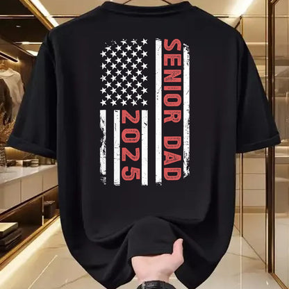 Gift for Dad Shirt, Funny Dad Unisex T-Shirt/Hoodie/Sweatshirt HLT00 – Senior Dad 2025 US Flag Class Of 2025 Dad Of Senior 2025 T-Shirt