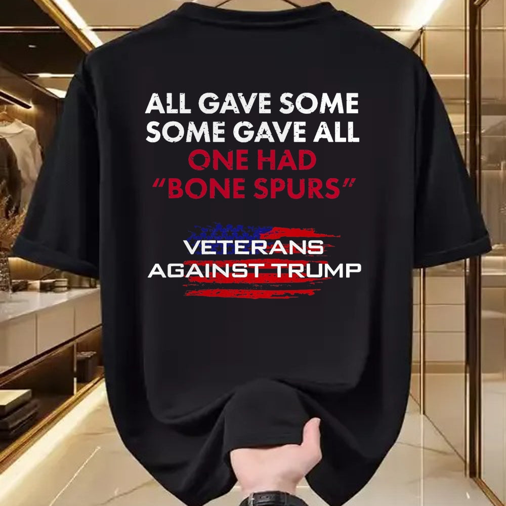 Proud Veteran Shirt, Funny Veteran UnisexT-Shirt/Hoodie/Sweatshirt HLT00 - Veterans Anti-Trump Draft Dodger Bone Spores Vet T-Shirt T-Shirt, Men, Asphalt Grey, X-Large