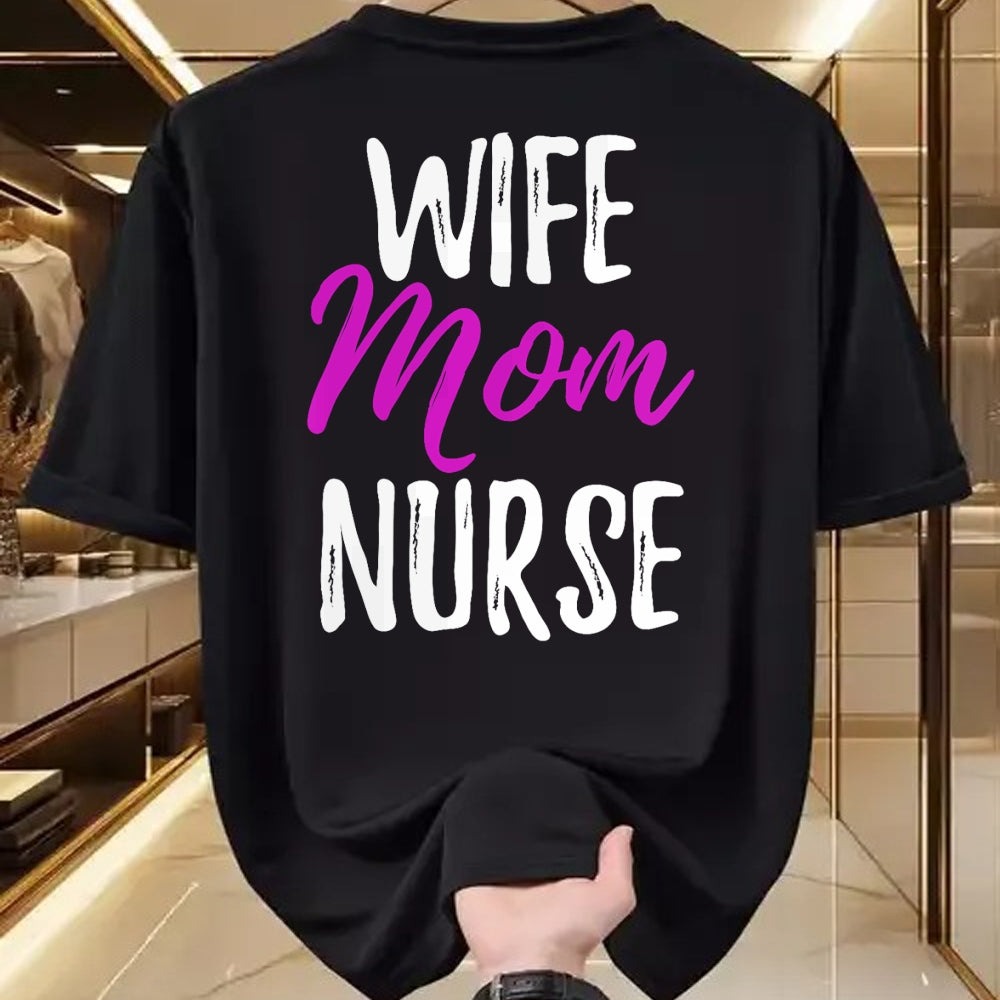 Funny Nurse Shirt, Nurse Unisex T-Shirt/Hoodie/Sweatshirt HLT00 - Wife Mom Nurse T-Shirt Funny Nurse Mom Gift Shirt T-Shirt