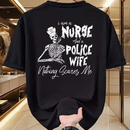 Funny Nurse Shirt, Nurse Unisex T-Shirt/Hoodie/Sweatshirt HLT00 - I’m A Mom Grandma And A Retired Nurse Nothing Scares Me T-Shirt
