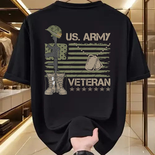 Proud Veteran Shirt, Funny Veteran UnisexT-Shirt/Hoodie/Sweatshirt HLT00 - U.S. Army Veteran Flag Patriotic Shirts for Men and Women Memorial Day Tees T Shirts