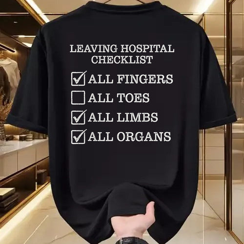 Best Doctor Shirt, Funny Doctor UnisexT-Shirt/Hoodie/Sweatshirt HLT00 - Leaving Hospital Checklist All Fingers Funny Nurse Doctor T-Shirt