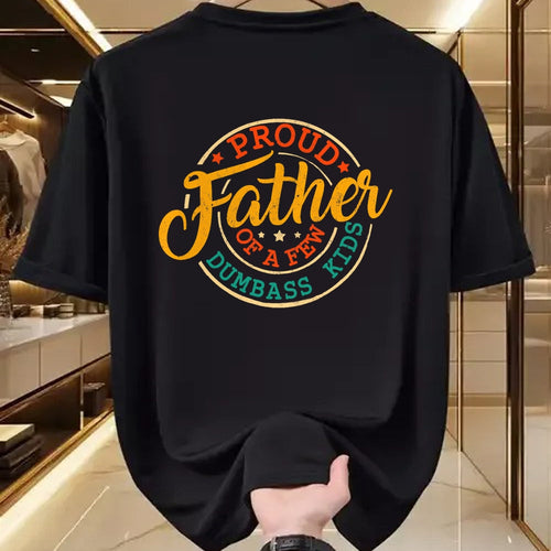 Gift for Dad Shirt, Funny Dad Unisex T-Shirt/Hoodie/Sweatshirt HLT00 – Proud Father Of A Few Dumbass Kids Funny Vintage Fathers Day T-Shirt