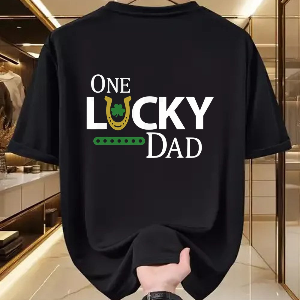 Gift for Dad Shirt, Funny Dad Unisex T-Shirt/Hoodie/Sweatshirt HLT00 – One Lucky Dad Shirt Funny St Patricks Day Gift For Daddy T-Shirt