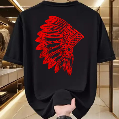 Native American T-Shirts, Vintage Native American Unisex T-Shirt/Hoodie/Sweatshirt HLT00 - Native American Feather Headdress Indian Chief Tribes Pride