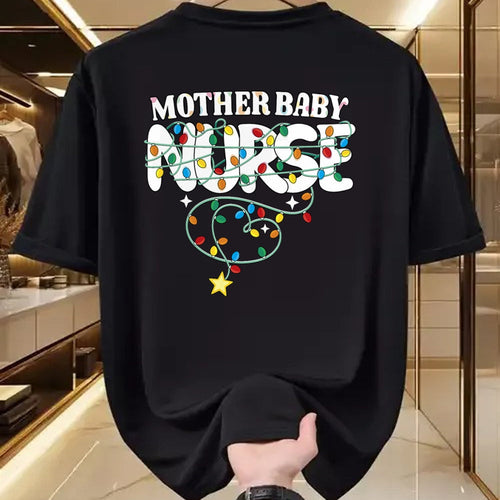 Funny Nurse Shirt, Nurse Unisex T-Shirt/Hoodie/Sweatshirt HLT00 - Mother Baby Nurse Christmas Tree Mom Baby Nurse Xmas Party T-Shirt