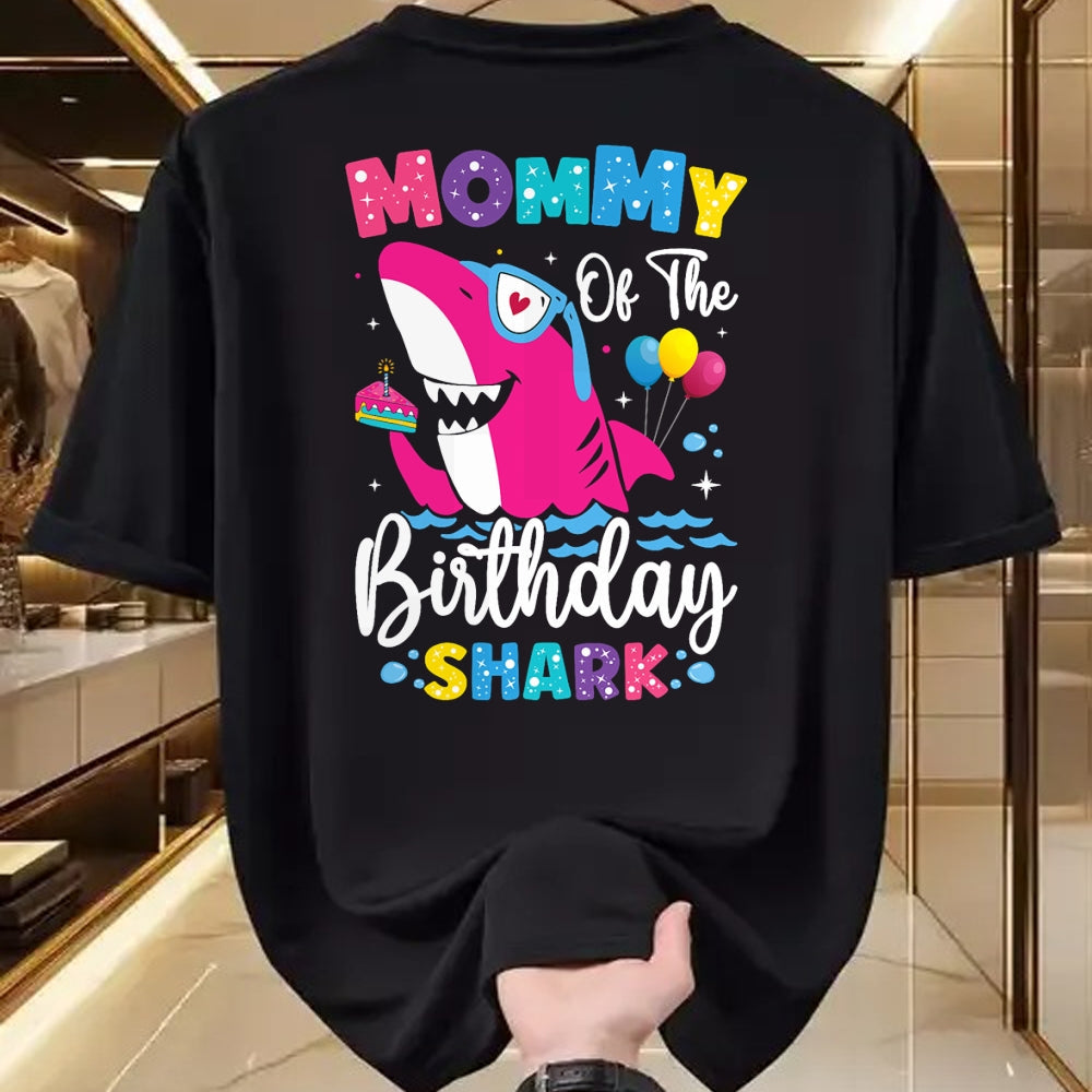 Gift for Mom Shirt, Funny Mom Unisex T-Shirt/Hoodie/Sweatshirt HLT00 - Mommy of the Shark Birthday Mom Matching Family T-Shirt