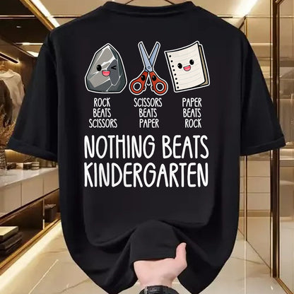 Best Teacher Shirt, Funny Teacher UnisexT-Shirt/Hoodie/Sweatshirt HLT00 - Nothing Beats Kindergarten Funny Back to School Kid Teacher T-Shirt