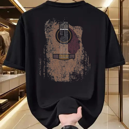 Guitar Lover Shirt, Funny Guitar UnisexT-Shirt/Hoodie/Sweatshirt HLT00 - Distressed Acoustic Guitar Vintage Player Rock & Roll Music T-Shirt, Men, Black, 3X-Large