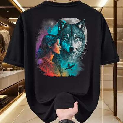 Native American T-Shirts, Vintage Native American Unisex T-Shirt/Hoodie/Sweatshirt HLT00 - Ethnic Tribal Wolf Boho Feather Native American Hippie Women