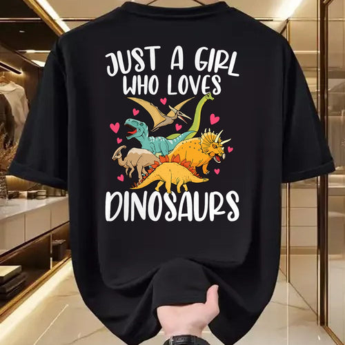 Best Dinosaur Lover Shirt, Funny Dinosaur UnisexT-Shirt/Hoodie/Sweatshirt HLT00 - Just a Girl Who Loves Dinosaurs Women Teen Girls Dinosaur T-Shirt