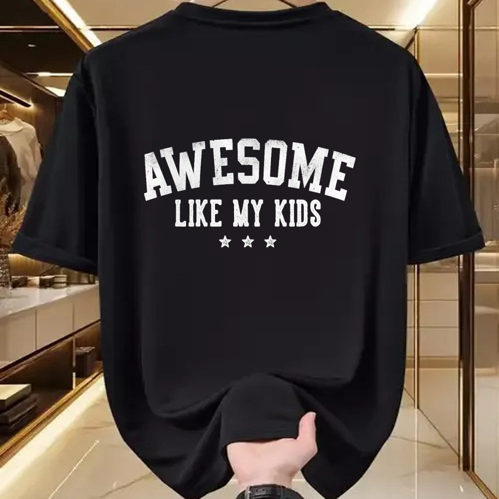 Gift for Mom Shirt, Funny Mom Unisex T-Shirt/Hoodie/Sweatshirt HLT00 -Awesome Like My Kids Gifts for Dad Daddy Mom Mama T-Shirt
