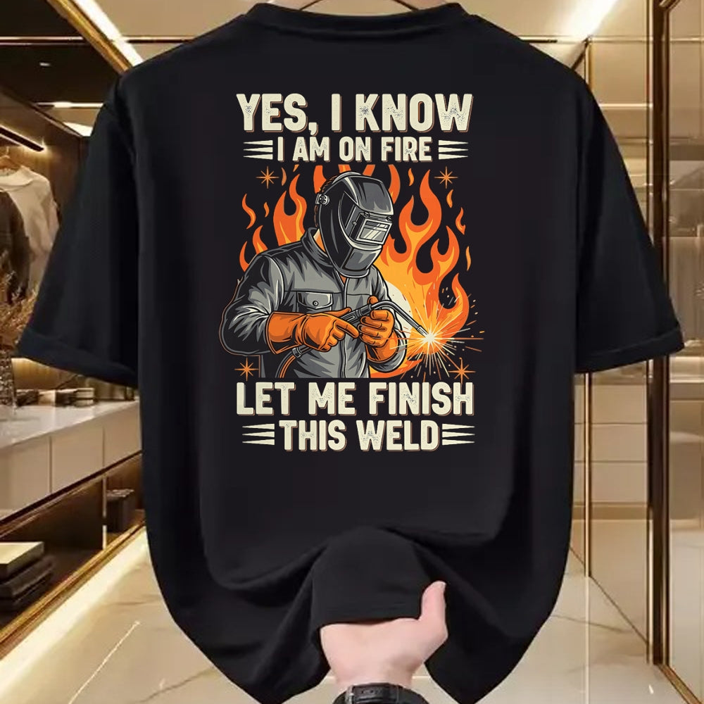 Best Mechanic Life Shirt, Funny Mechanic UnisexT-Shirt/Hoodie/Sweatshirt HLT00 - Funny Welder Welding Yes I Know I Am On Fire T-Shirt