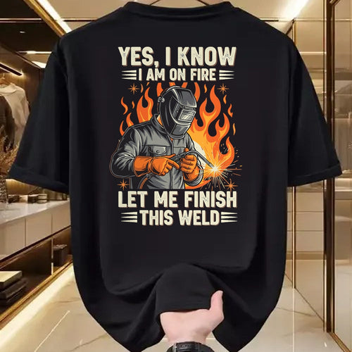 Best Mechanic Life Shirt, Funny Mechanic UnisexT-Shirt/Hoodie/Sweatshirt HLT00 - Funny Welder Welding Yes I Know I Am On Fire T-Shirt