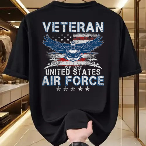 Proud Veteran Shirt, Funny Veteran UnisexT-Shirt/Hoodie/Sweatshirt HLT00 - Proud US Air Force Veteran USA Flag Patriotic Vintage Mens T-Shirt