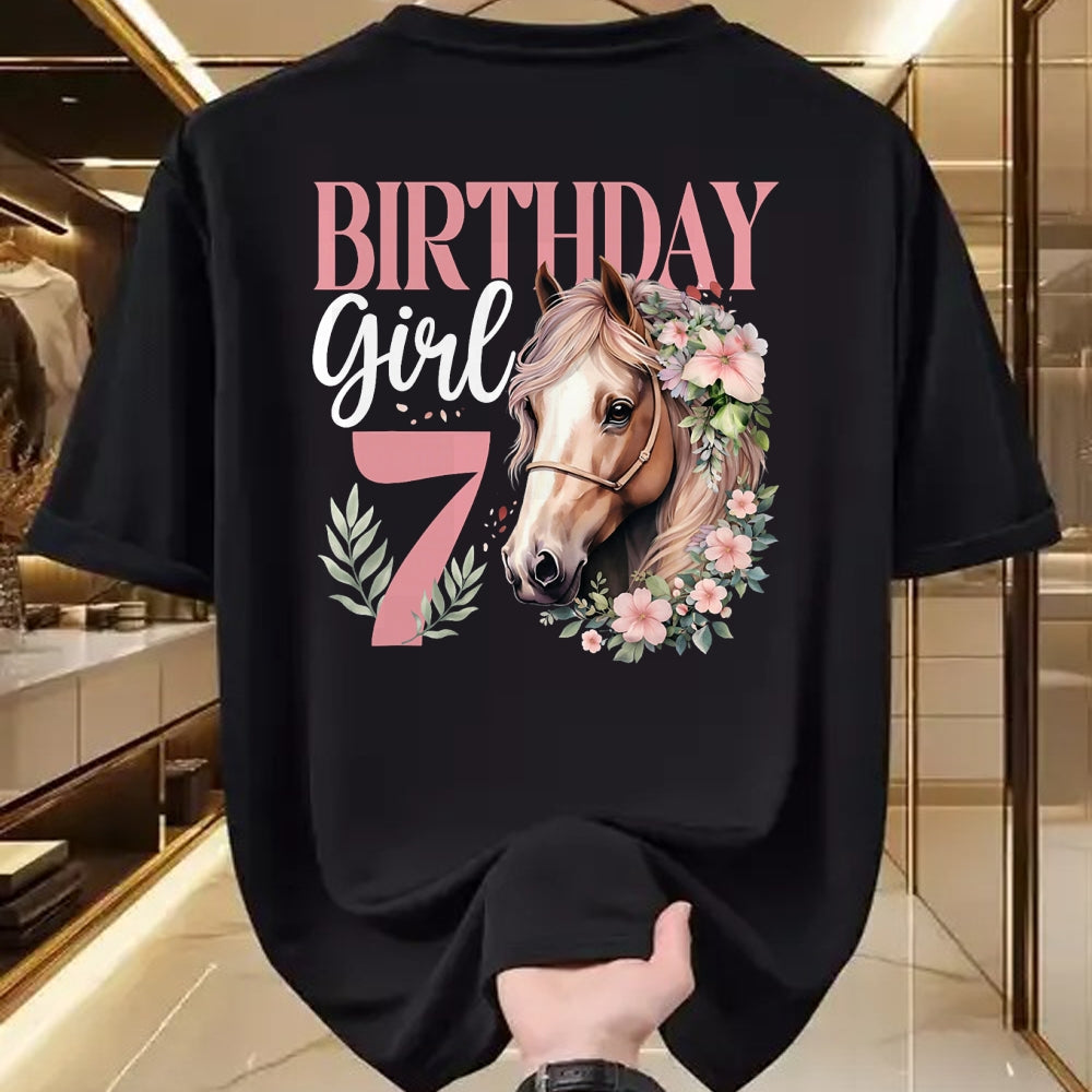 Best Horse Lover Shirt , Funny Horse UnisexT-Shirt/Hoodie/Sweatshirt HLT00 - Kids 7th Birthday 7 Year Old Girl Horses T-Shirt