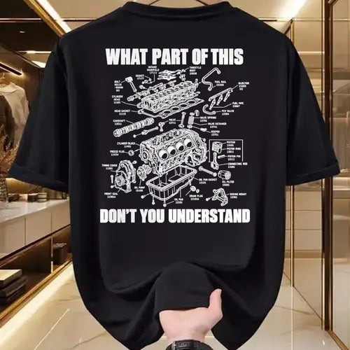 Best Mechanic Life Shirt, Funny Mechanic UnisexT-Shirt/Hoodie/Sweatshirt HLT00 - What Part of This Don’t You Understand Engine Diagram T-Shirt