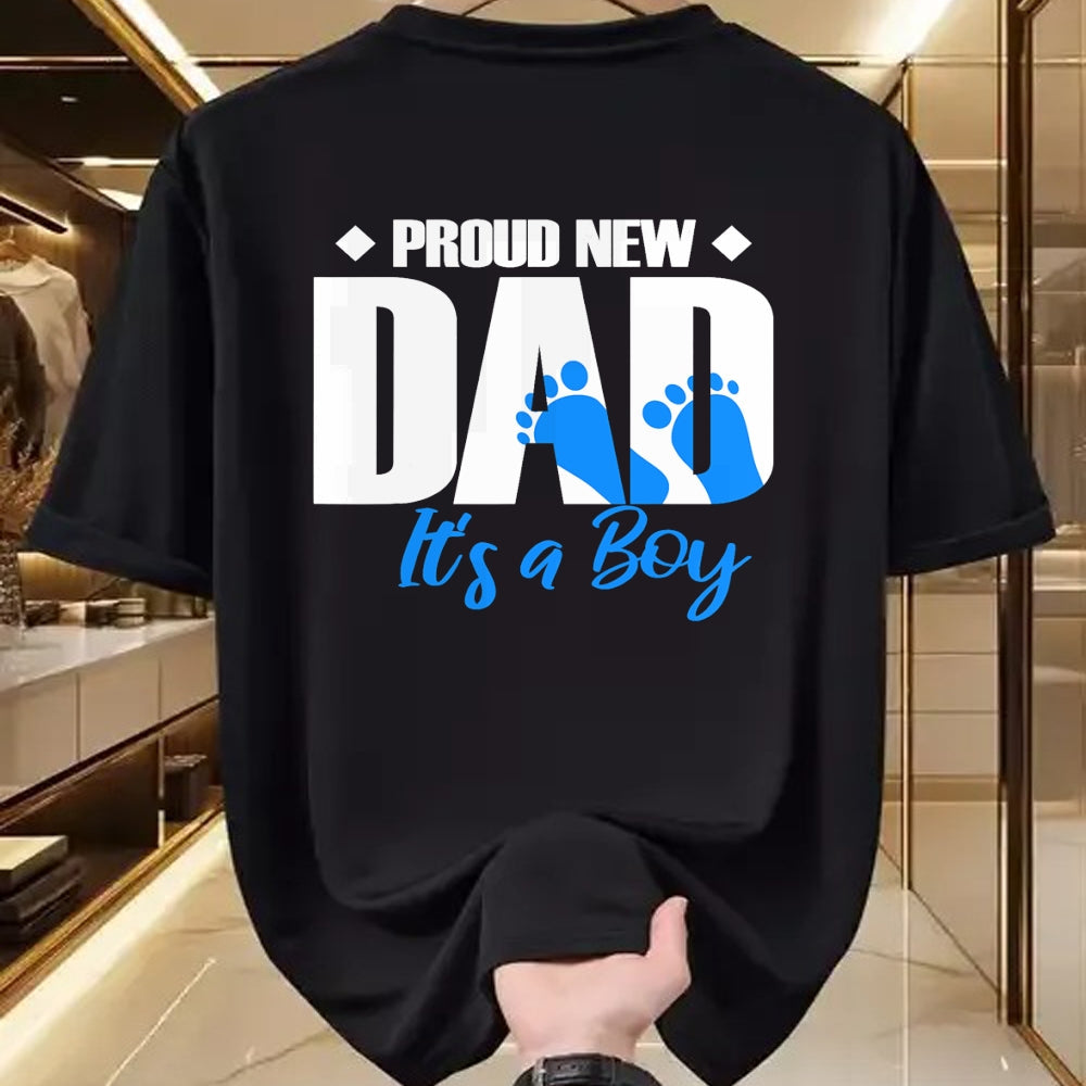 Gift for Dad Shirt, Funny Dad Unisex T-Shirt/Hoodie/Sweatshirt HLT00 – Mens Proud New Dad It_s A Boy T-Shirt