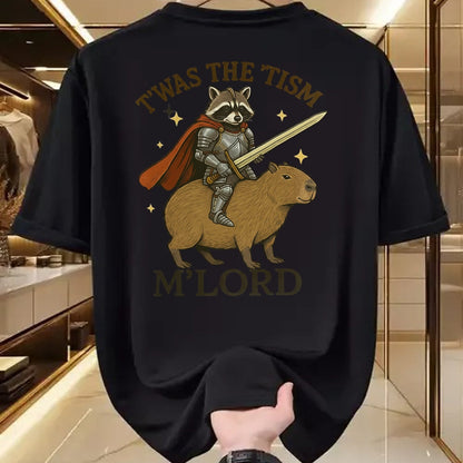 Cute Capybara Shirt, Funny Capybara Unisex T-Shirt/Hoodie/Sweatshirt HLT00 - TWAS The Tism M Lord Funny Raccoon Vintage Capybara Autism T-Shirt