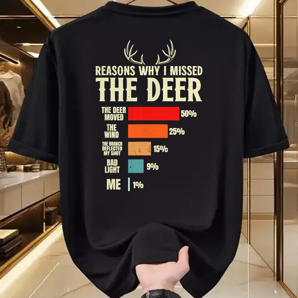 Funny Hunting Shirt, Gift For Hunting Lover Unisex T-Shirt/Hoodie/Sweatshirt HLT00 - Funny Hunter Reasons why i Missed the Deer Hunting T-Shirt